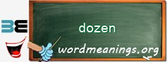 WordMeaning blackboard for dozen